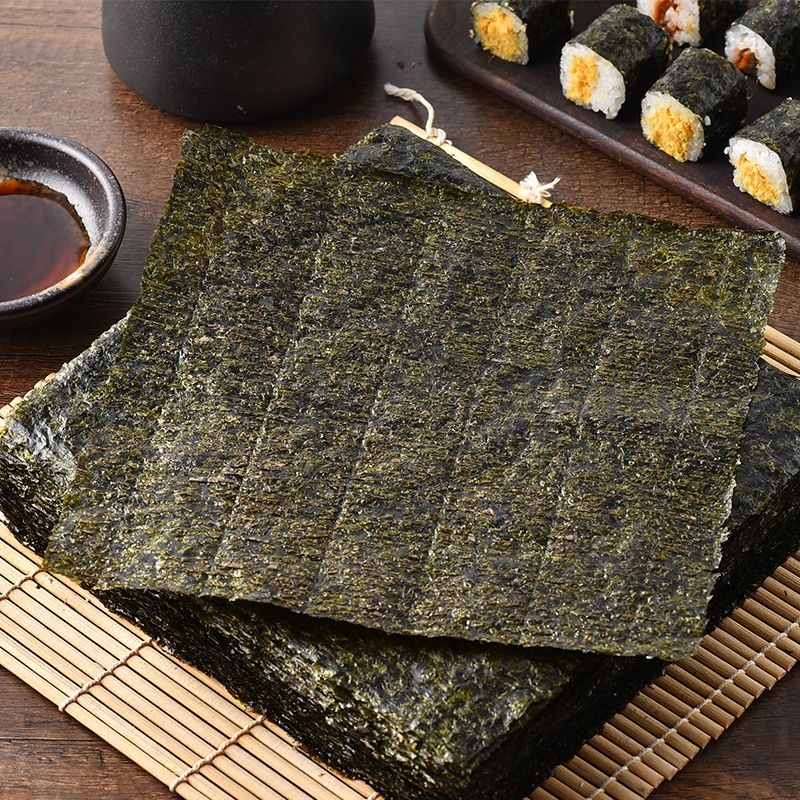 批发寿司专用海苔片大片装即食做紫菜包饭饭团的材料食材商用