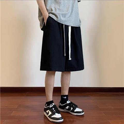 [Two-Pack] Summer Thin Shorts Men's Hong Kong Style Loose Large Size Thin Casual Sports Running Beach Shorts