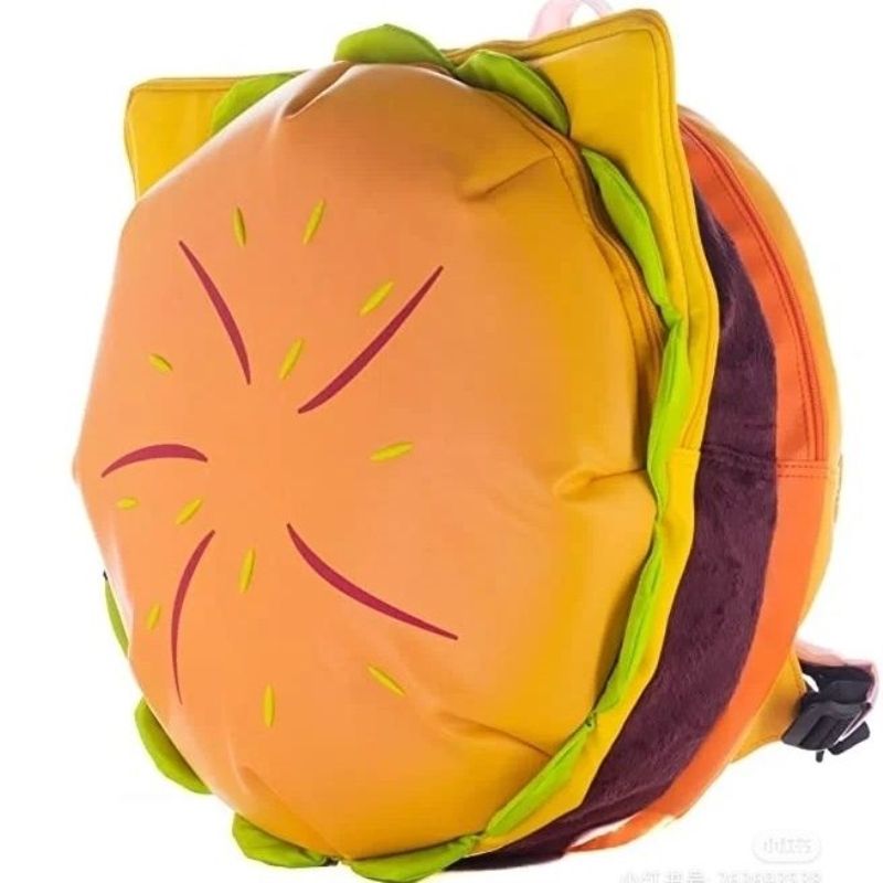 小红书同款芝士汉堡背包可爱书包双肩背包大容量