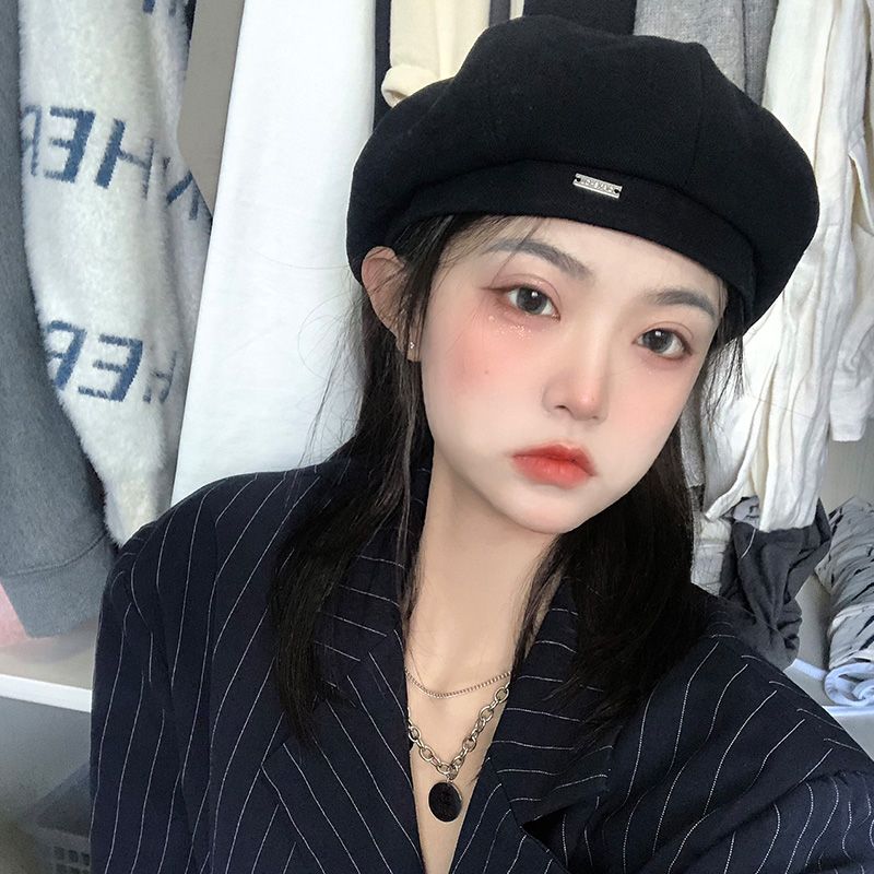 Japanese painter's hat female spring and summer British Korean version of the tide 2021 new all-match net red Korean series show face small beret
