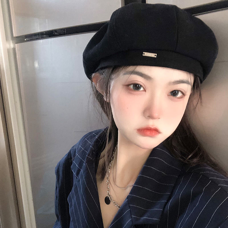 Japanese painter's hat female spring and summer British Korean version of the tide 2021 new all-match net red Korean series show face small beret