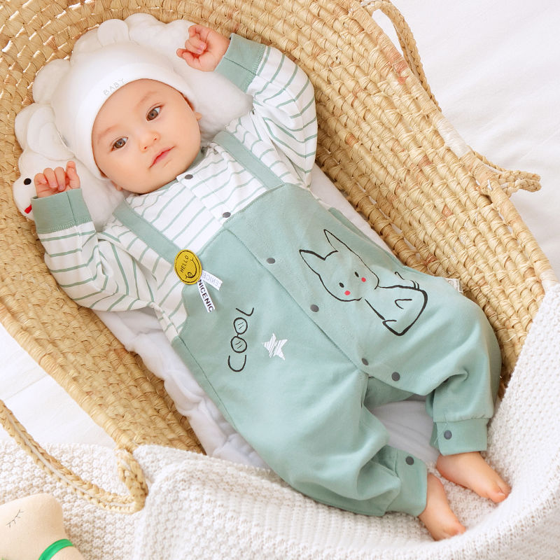 嬰兒衣服純棉長袖春秋季新生幼兒秋衣爬服貼身初生寶寶連體衣秋裝