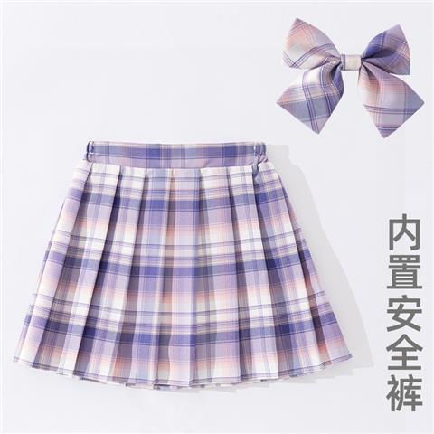 Girls' new skirt children's spring and autumn jk uniform suit skirt female big boy skirt pleated skirt girl plaid skirt