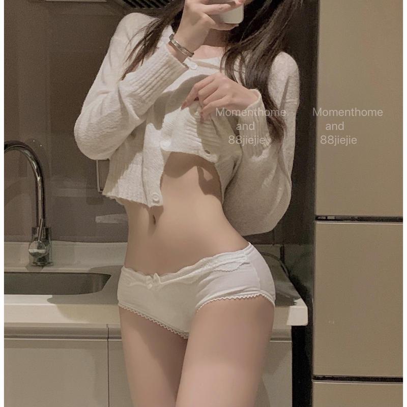 內褲女士無痕少女生低腰性感蕾絲邊純棉抗菌全棉襠三角褲底褲頭夏