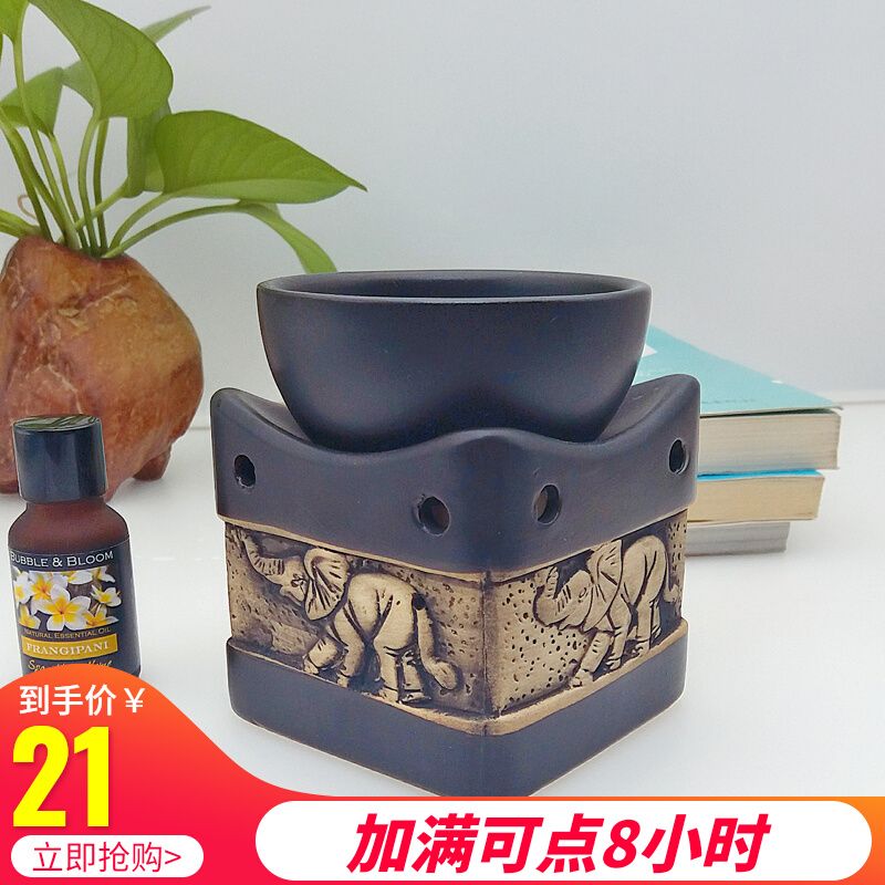 大容量泰式大象蜡烛香熏炉熏炉香薰灯室内去味精油炉熏香炉香薰炉