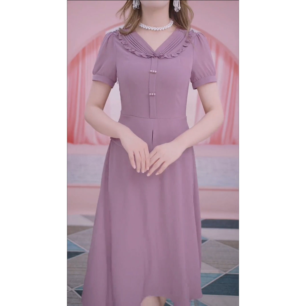 假两件连衣裙女2023夏季新款韩版遮肚大码修身显瘦气质减龄裙子潮