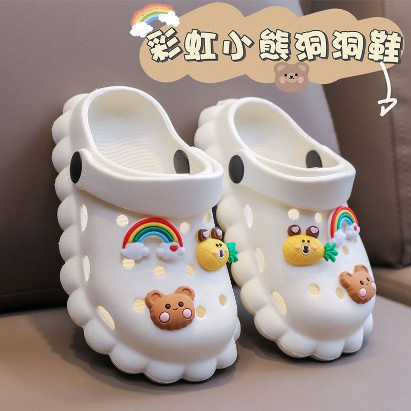Croc shoes children's summer 2023 new super soft and cute girls and boys diy toe-toe sandals can be worn indoors and outdoors