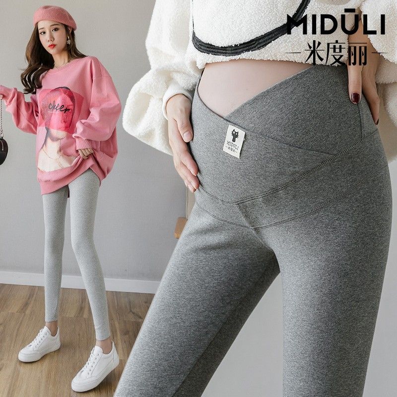 Maternity leggings spring and autumn thin outer wear low-waist belly-supporting pants summer nine-point yoga trousers maternity wear spring wear