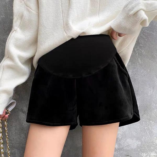 Pregnant women's shorts, spring and autumn, fashion, all-match leather pants, trendy mothers, loose casual wide-leg pants, autumn and winter, bottoming boots