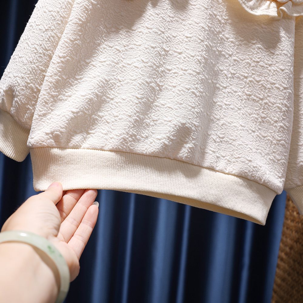 女宝宝卫衣秋秋季女童小童韩版洋气蕾丝边上衣婴幼儿长袖T恤