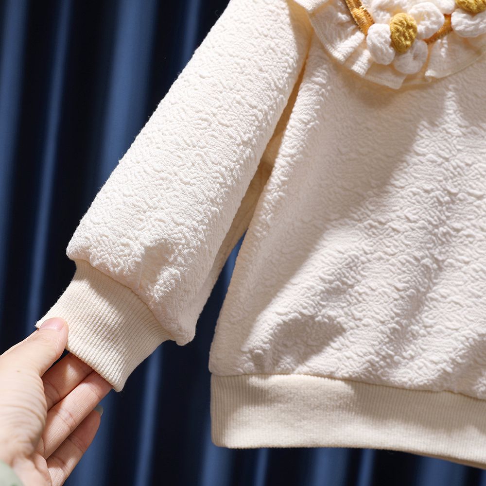 女宝宝卫衣秋秋季女童小童韩版洋气蕾丝边上衣婴幼儿长袖T恤