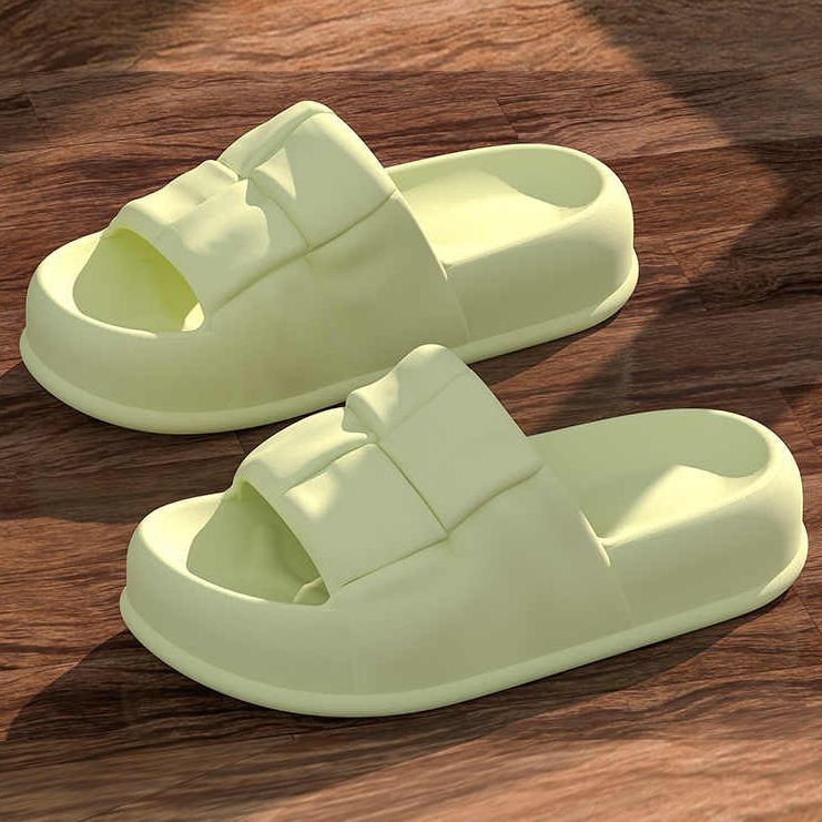 Stepping on feces feeling slippers female summer couple home anti-slip bathroom bathing soft bottom deodorant sandals and slippers men