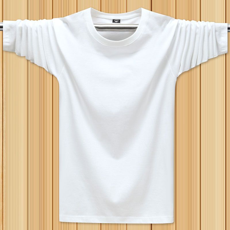 New long-sleeved t-shirt men's Xinjiang cotton loose autumn youth fashion round neck trend men's T-shirt bottoming shirt
