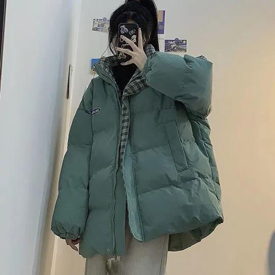 Down padded jacket women's winter trend loose western style warm bread clothing 2022 new design sense all-match cotton padded jacket
