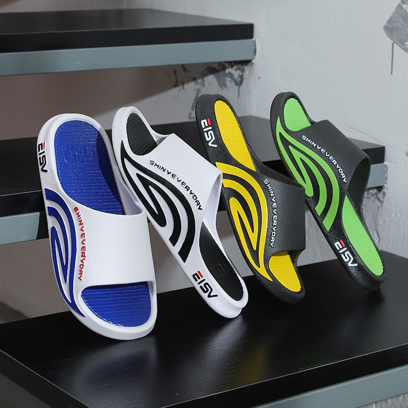 Boys' slippers new big children's go out wearable non-slip home indoor thick bottom trend boy's sandals and slippers
