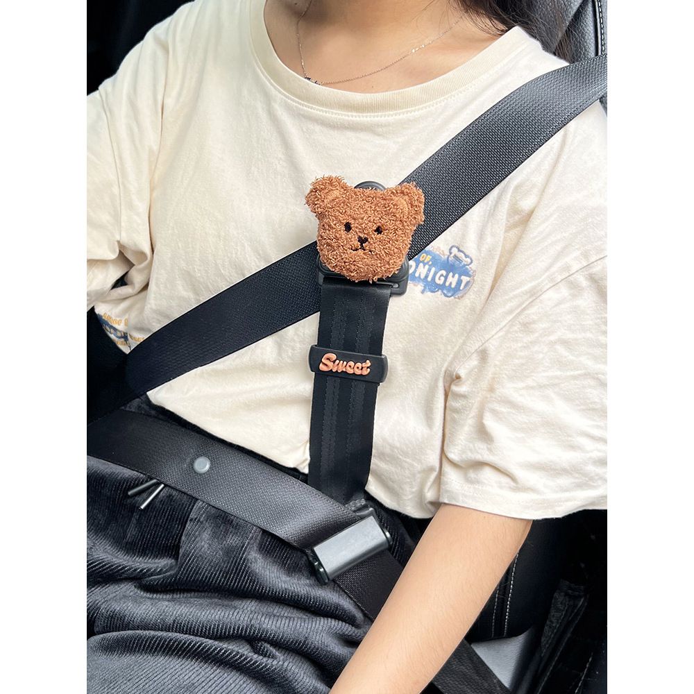 汽车儿童安全带固定器不勒脖护肩绑带夏季冰丝宝宝护肩套调节神器