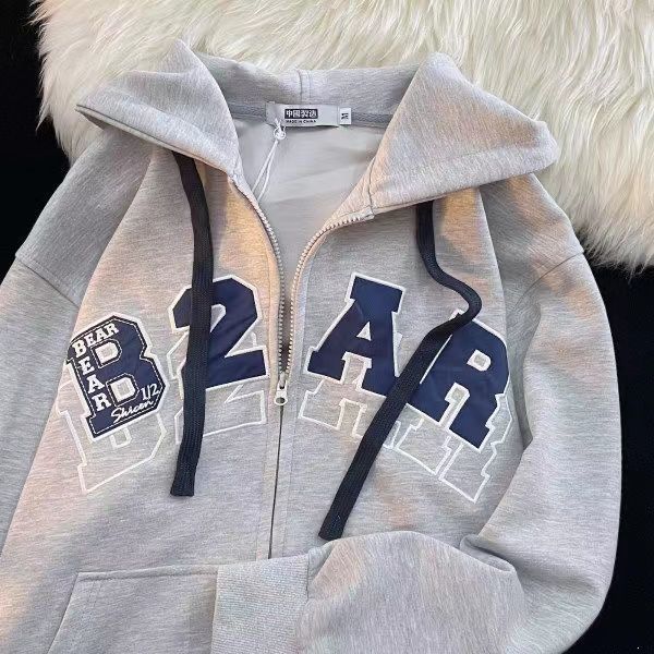Coat student Korean version loose 2022 new American retro oversize national trend hooded sweatshirt for men