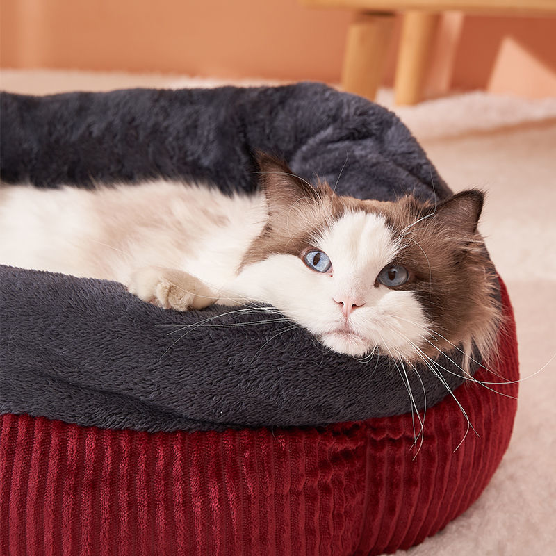 猫窝冬季保暖深度睡眠窝四季通用猫床网红狗狗窝垫子猫咪睡袋用品