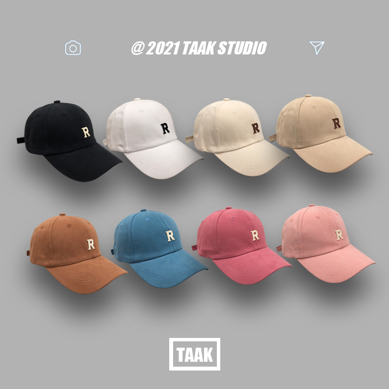 Plum color baseball cap female summer Korean version of the wild ins baseball cap trendy students sun protection R standard peaked hat spring and autumn
