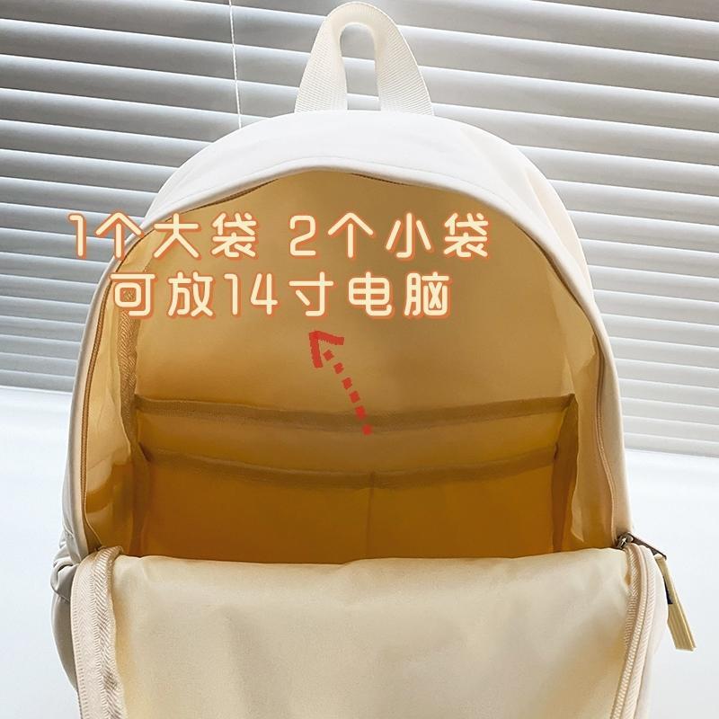 Japanese and Korean Mori simple college student schoolbag female ins all-match niche junior and high school students large-capacity waterproof backpack