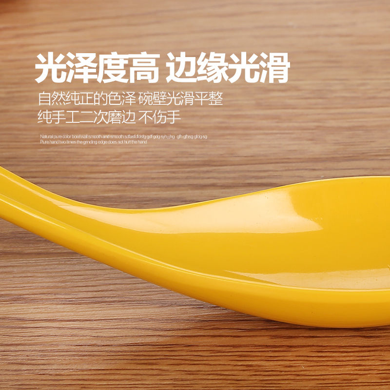 A5密胺小勺彩色长柄塑料勺子仿瓷调料勺拉面汤勺带勾勺汤匙餐具