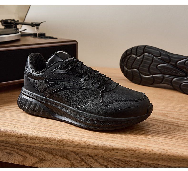 ANTA casual for men in autumn summer, breathable lightweight leather surface, trendy and versatile running, white thick_voghion.com