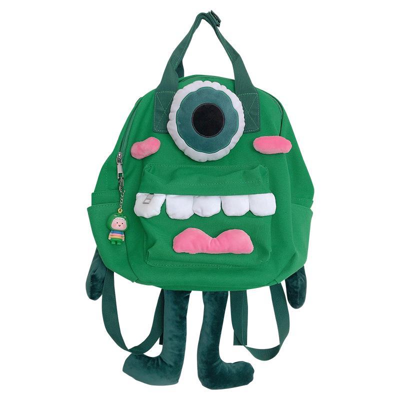 New cartoon one-eyed girl backpack trendy brand ins student large capacity school bag male funny personality backpack