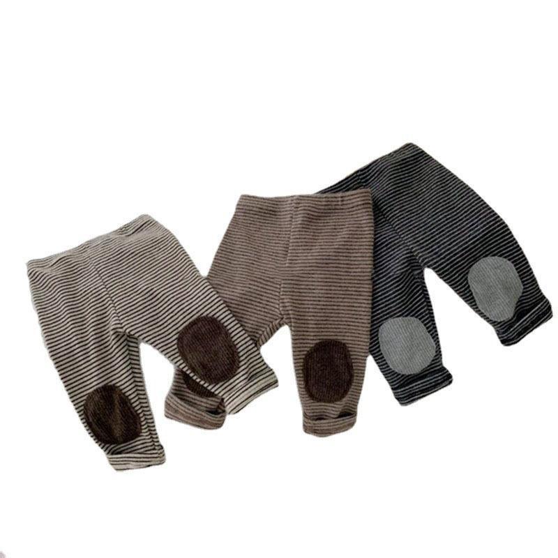 Boys and girls baby striped leggings spring and autumn new children's elastic big PP pants baby spring and autumn outerwear trousers