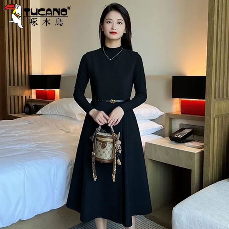 Woodpecker Fashion Suit Skirt Women Spring and Autumn New Korean Style Slim Western Style Casual Loose Dress Two-piece Set