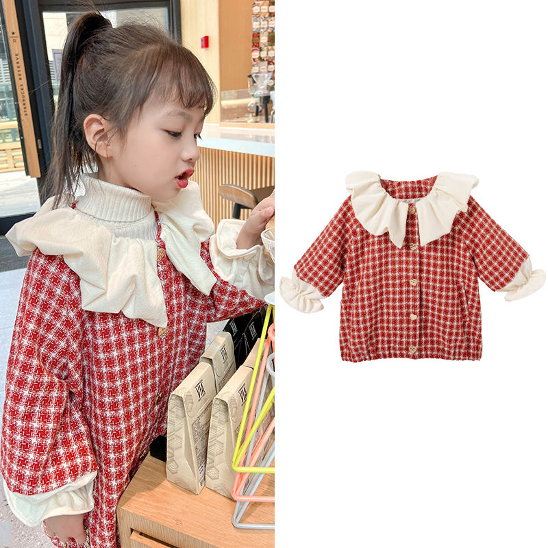66 Princess Children's Clothing Girls Coat Autumn 2022 New Children's Autumn Tops Spring and Autumn Style Girls Clothes with Western Style