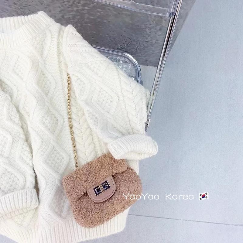 韩版童装女童毛衣秋装新款宝宝洋气白色小女孩儿童麻花针织衫