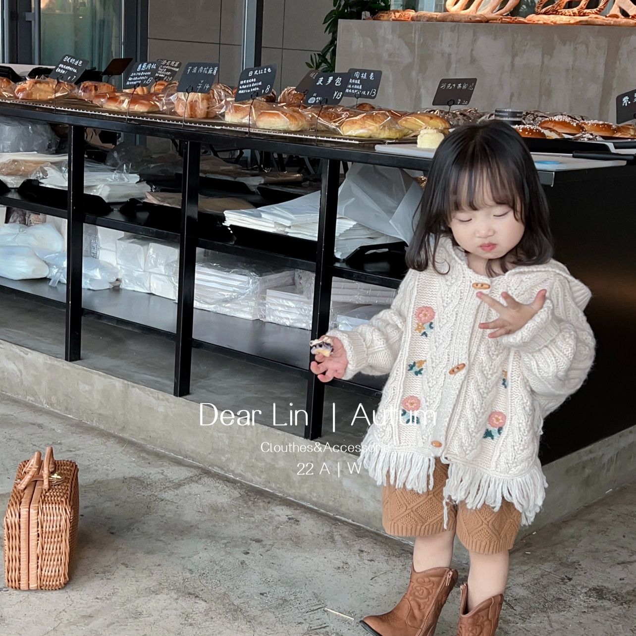 韩版童装秋装女童洋气绣花针织衫儿童开衫上衣宝宝斗篷毛衣外套