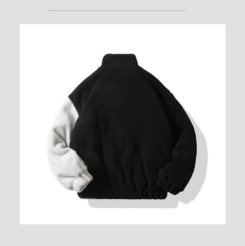 Unisex Steppjacke Lammfell Optik Mit Baumwolle Wintermantel_voghion.com