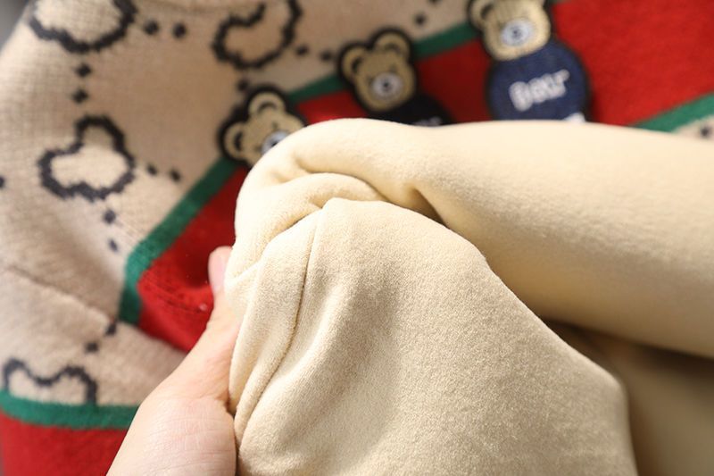 Warmer Strickpullover Für Jungen Und Mädchen Mit Fleece Futter_voghion.com