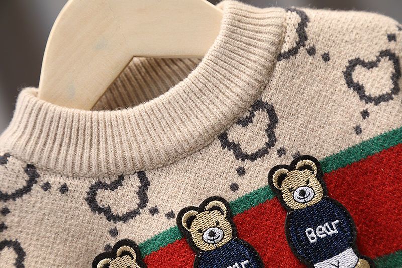 Warmer Strickpullover Für Jungen Und Mädchen Mit Fleece Futter_voghion.com