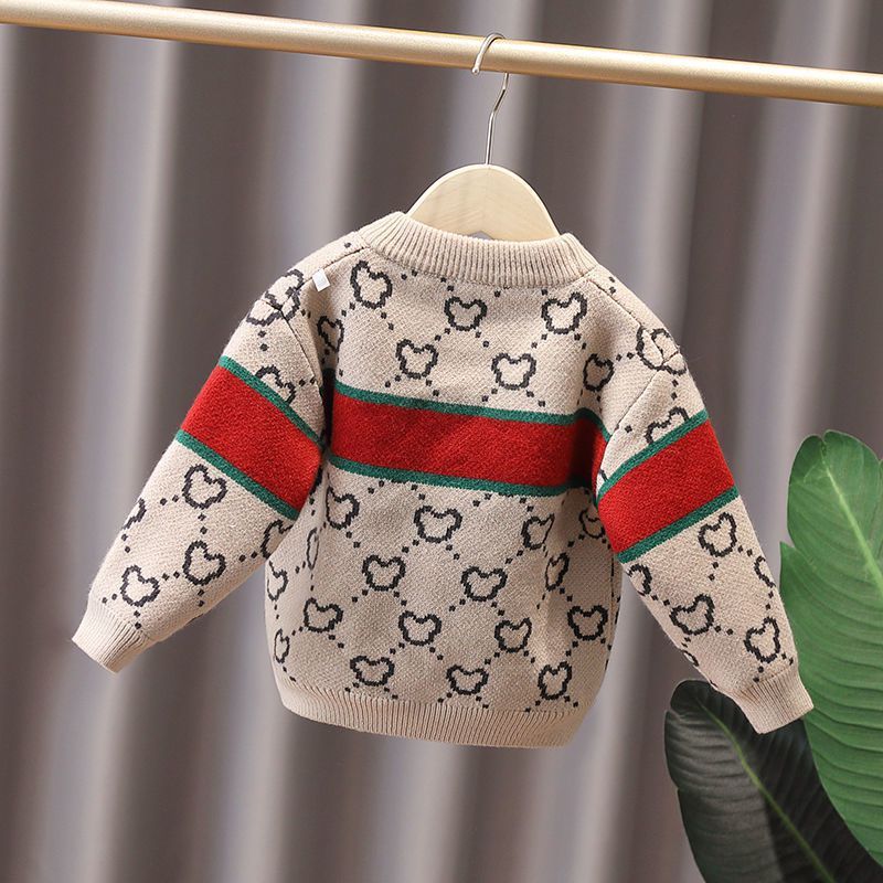 Warmer Strickpullover Für Jungen Und Mädchen Mit Fleece Futter_voghion.com