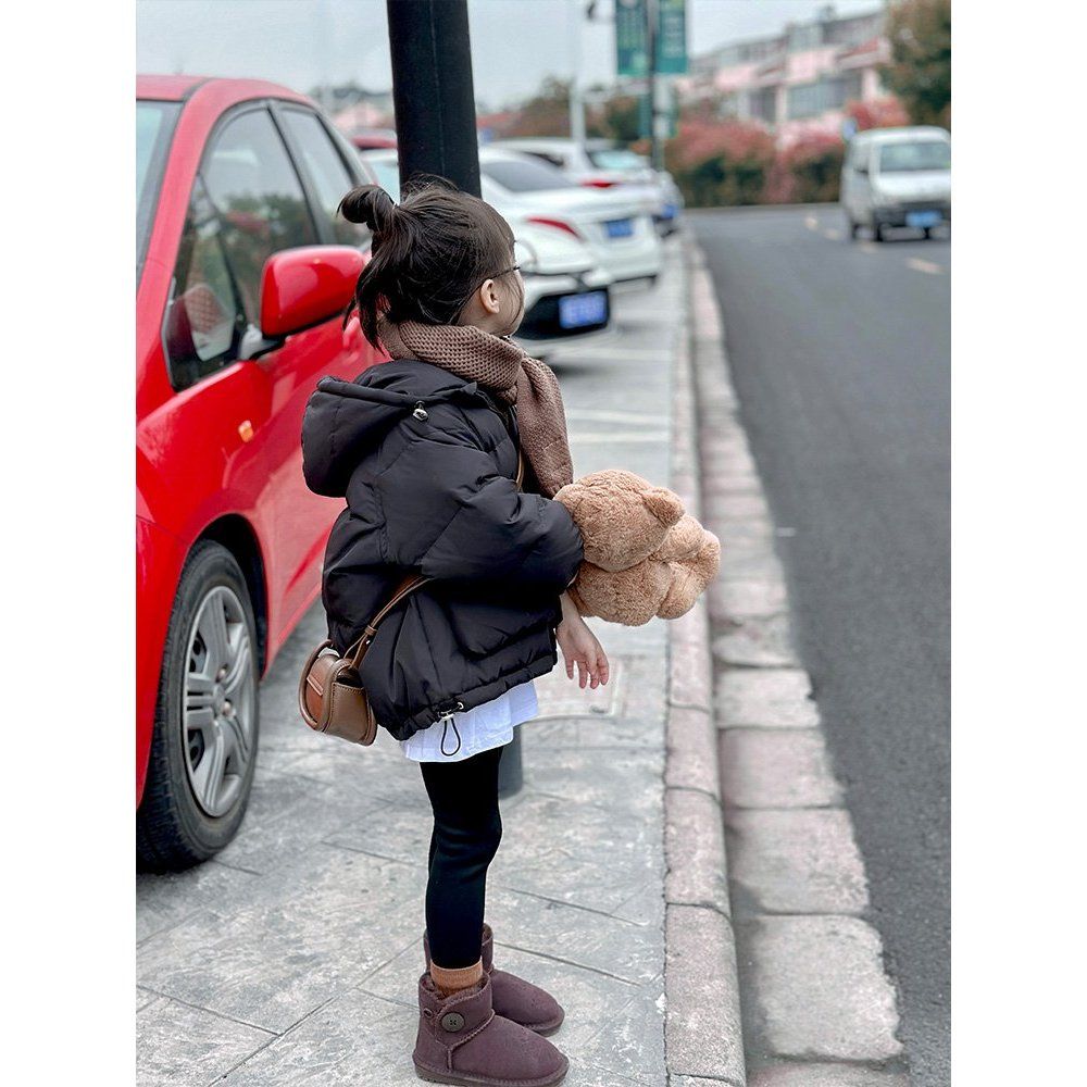 Girls' winter clothes thickened cotton clothes foreign style children's baby short bread clothes cotton clothes warm casual jacket trendy