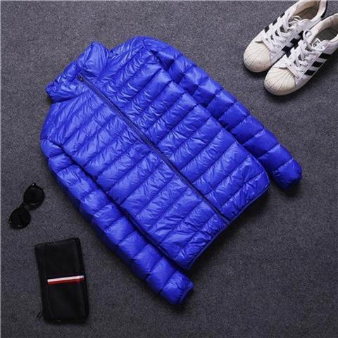 Stand-up collar hooded down padded jacket men's autumn and winter light and middle-aged youth special price clearance broken code brand processing short large size