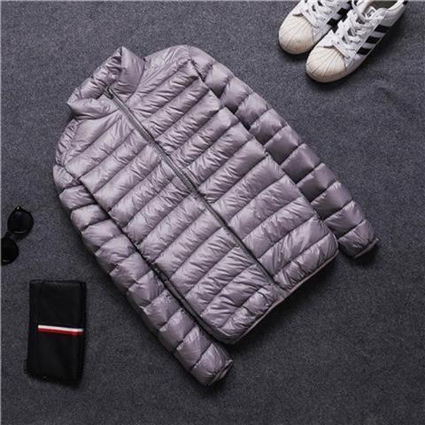 Stand-up collar hooded down padded jacket men's autumn and winter light and middle-aged youth special price clearance broken code brand processing short large size