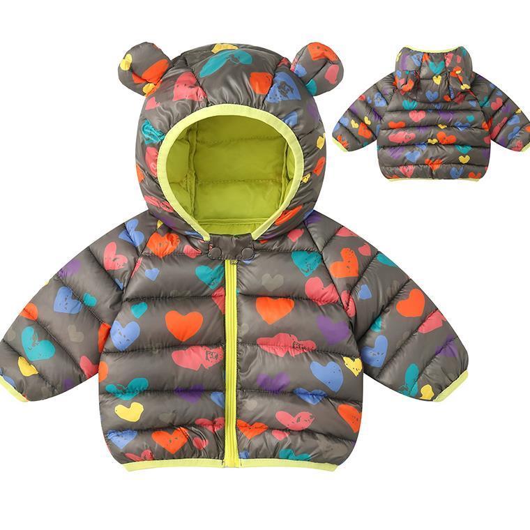 New children's ear style padded clothes for children cartoon cotton padded clothes boys and girls baby short autumn and winter coat MH01