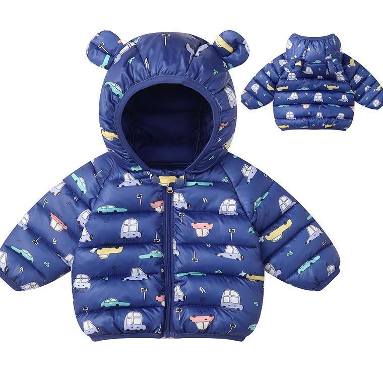 New children's ear style padded clothes for children cartoon cotton padded clothes boys and girls baby short autumn and winter coat MH01
