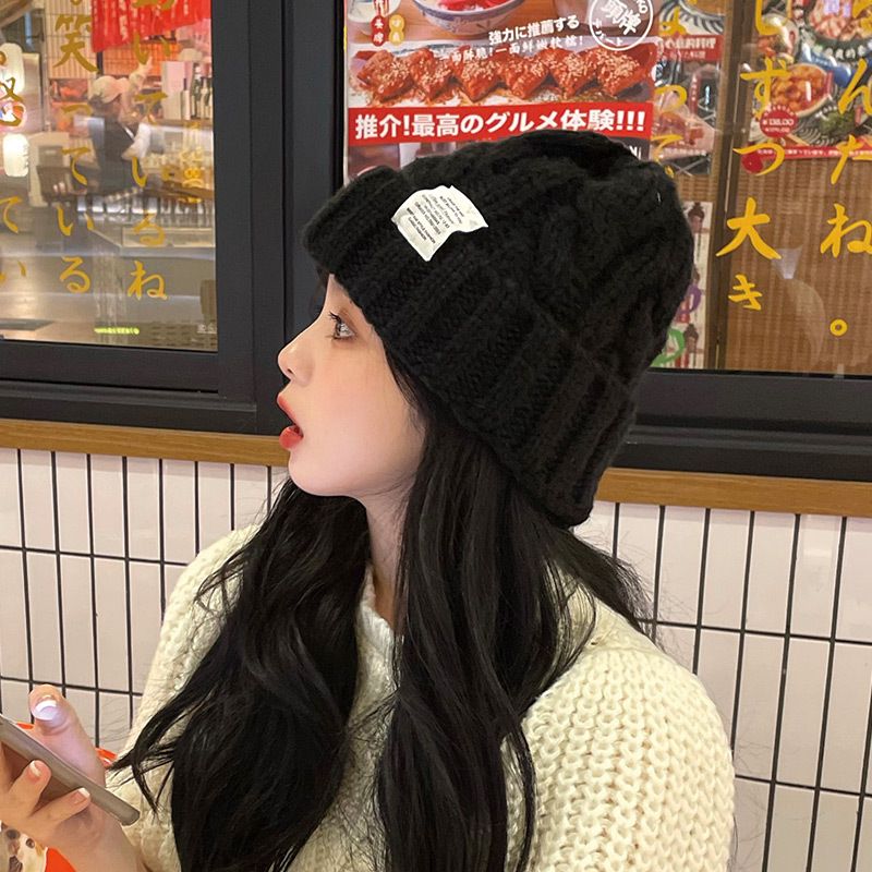 毛线帽子女冬季韩版ins显脸小宽松冷帽2022新款时尚洋气针织帽潮