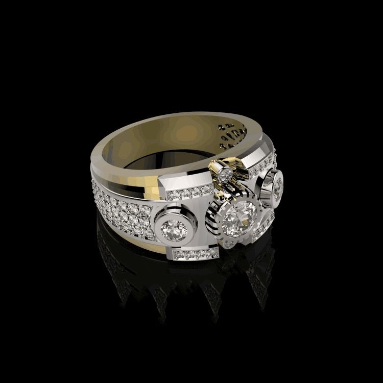 Herrenring Mit Zirkonia-einlage Modischer Designer-ring_voghion.com