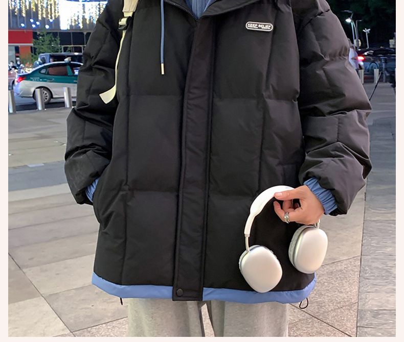 Herren Daunenjacke Mit Kapuze Winterjacke Dick Gefüttert_voghion.com