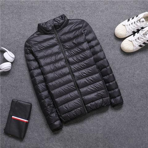 Autumn and winter new men's light down cotton jacket men's stand collar short fashion jacket hooded middle-aged and elderly warm cotton-padded jacket