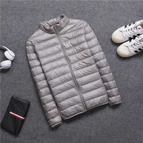 Autumn and winter new men's light down cotton jacket men's stand collar short fashion jacket hooded middle-aged and elderly warm cotton-padded jacket