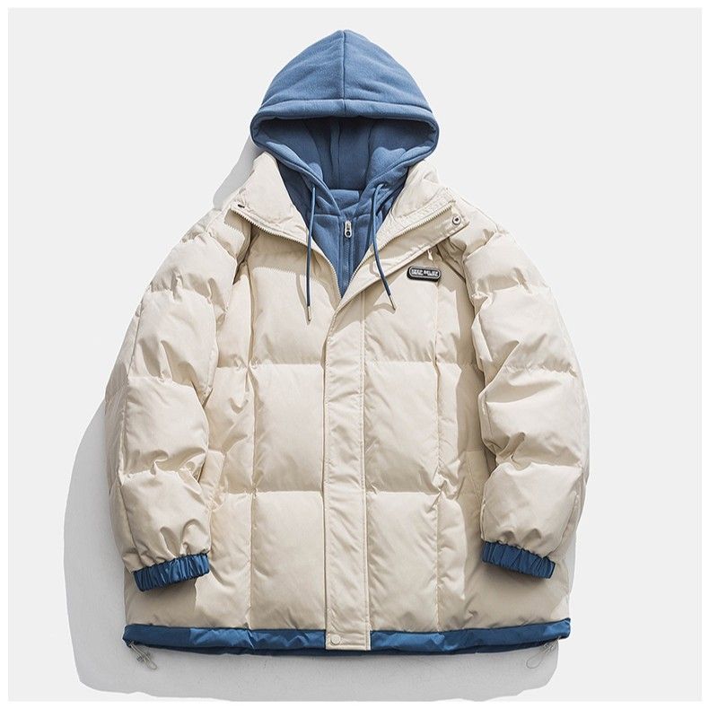 Herbst und Winter neue Herren gefälschte zweiteilige Kapuzenkleidung Modemarke Jugend verdickender Wintermantel_voghion.com
