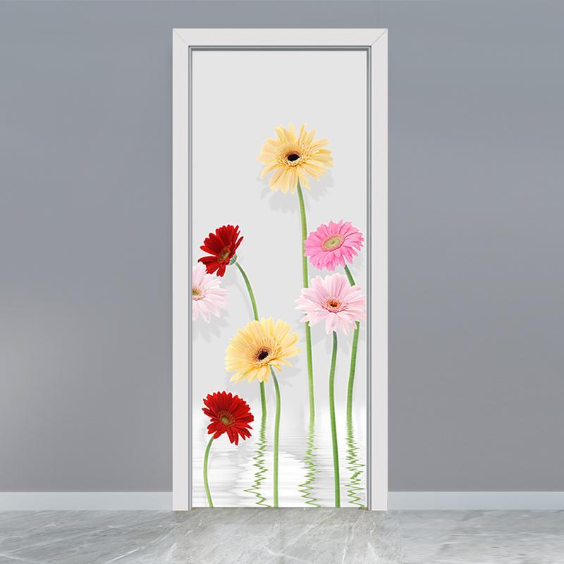 门贴纸整张木门翻新自粘卧室门玻璃门贴纸装饰防水贴膜墙贴画q36