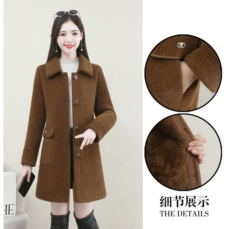 Mink velvet coat women's mid-length 2022 winter new Korean style imitation fur coat fur one-piece coat for women