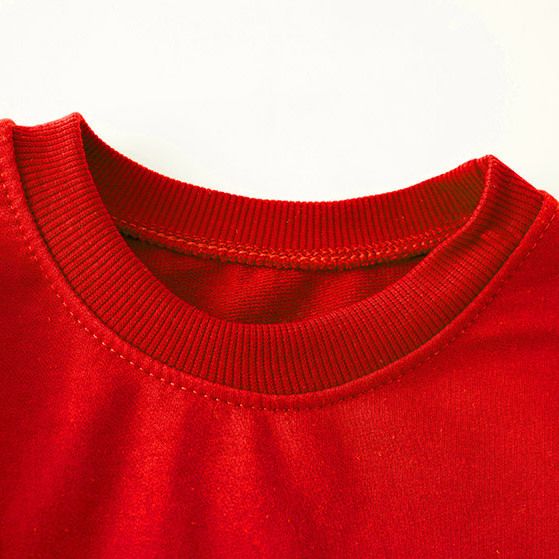 2022秋冬圣诞新款红色女童卫衣加绒加厚保暖运动服中大童潮流上衣